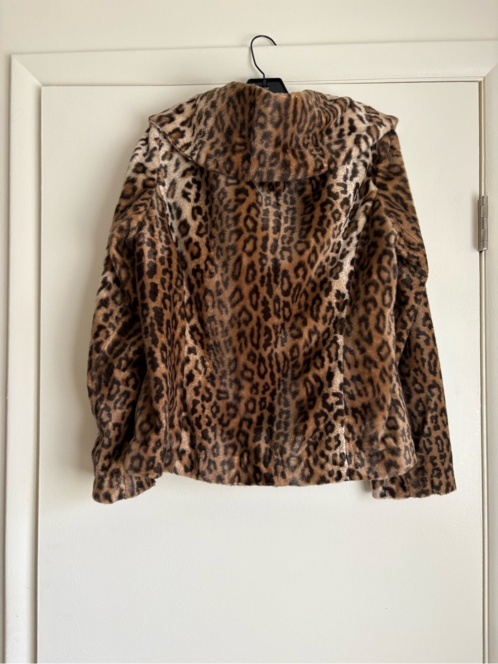 INC International Concepts Leopard Print Faux Fur Jacket - Brown - Picture 2 of 3